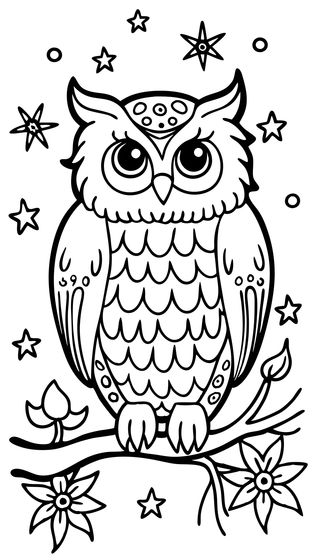 hibou de la page de couleur